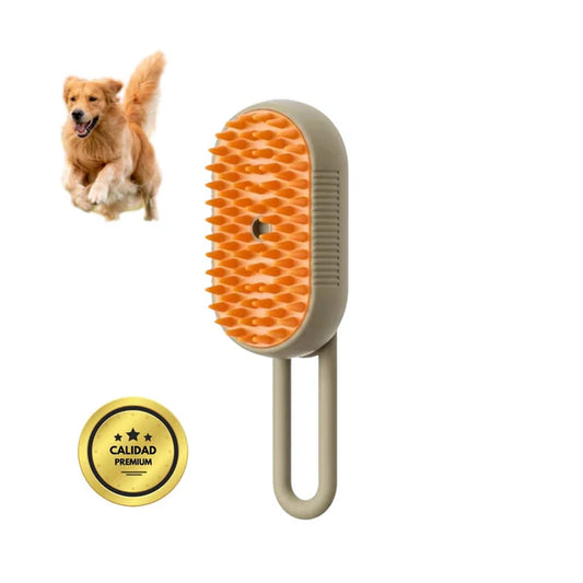 Cepillo de vapor 3 en 1 para gatos y perros