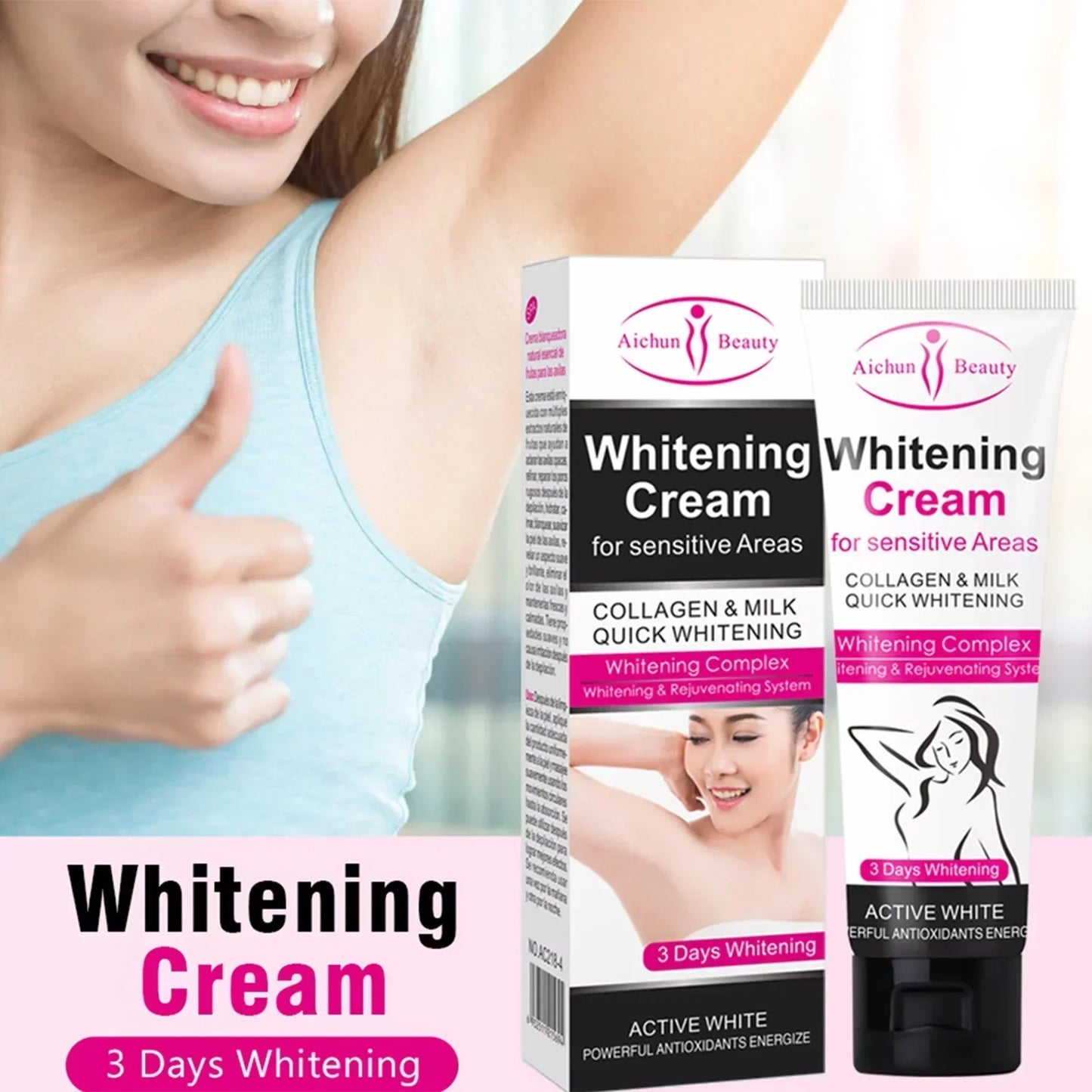 Crema Aclarante + Jabón Blanqueador (Zona Intima-Axilas) - 🚨50% DE DESCUENTO🚨