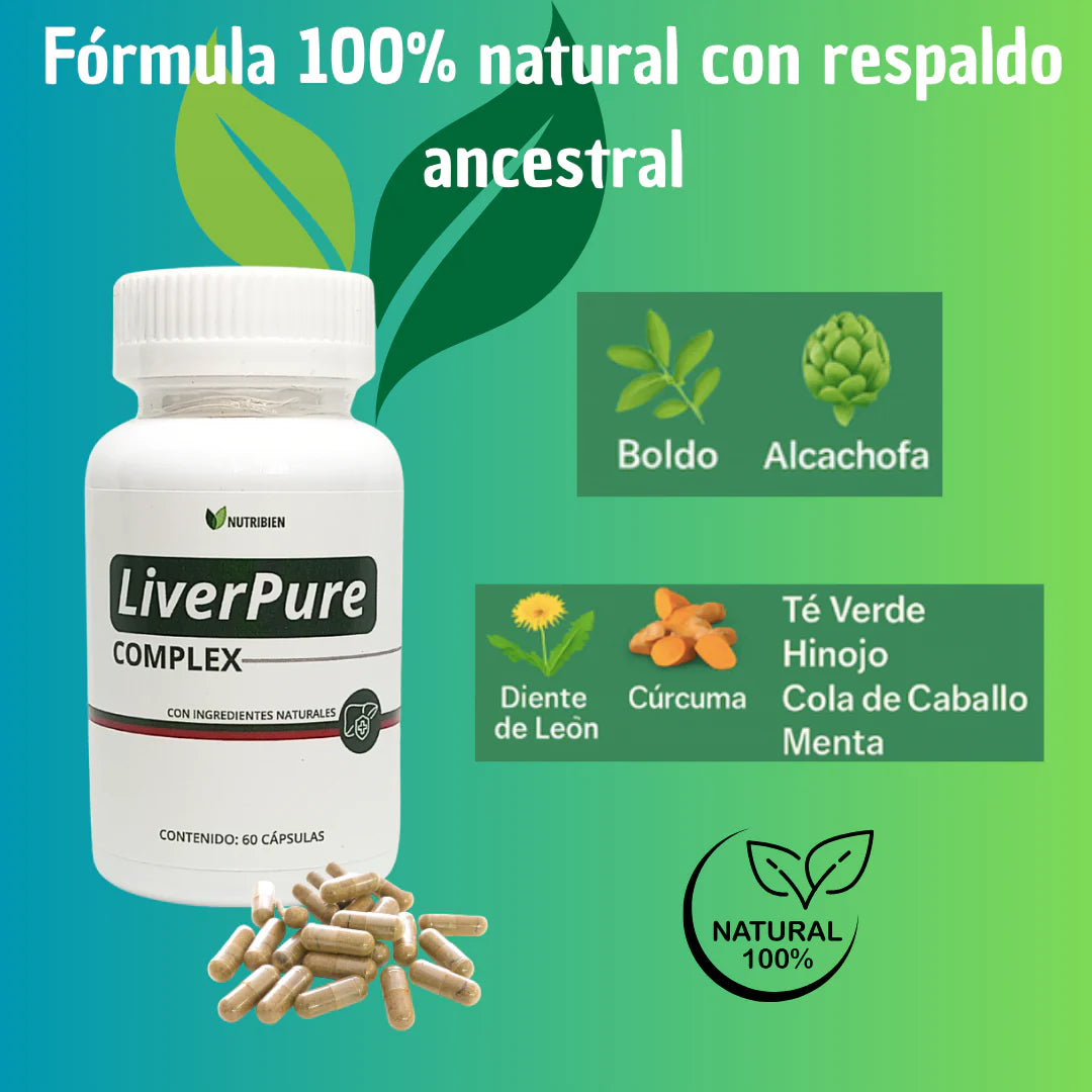 ¡Cuida tu hígado, cuida tu vida! Liver Pure–60 cápsulas