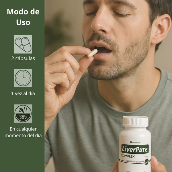 ¡Cuida tu hígado, cuida tu vida! Liver Pure–60 cápsulas